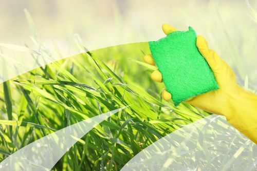 Cleaning and recycling operations with sustainable waste handling