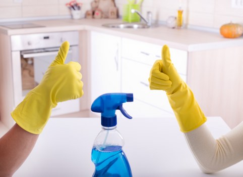 Office cleaner maintaining a professional workspace in Stockwell