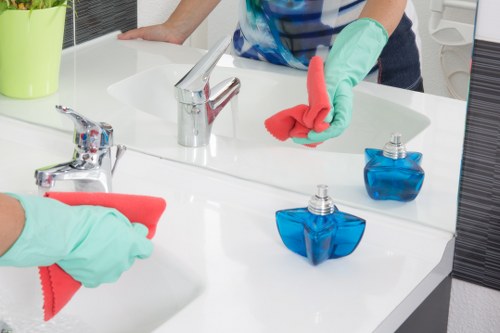 Cleaner preparing a Stockwell property for new occupants