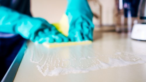 Freshly cleaned drapes in a local Stockwell commercial space